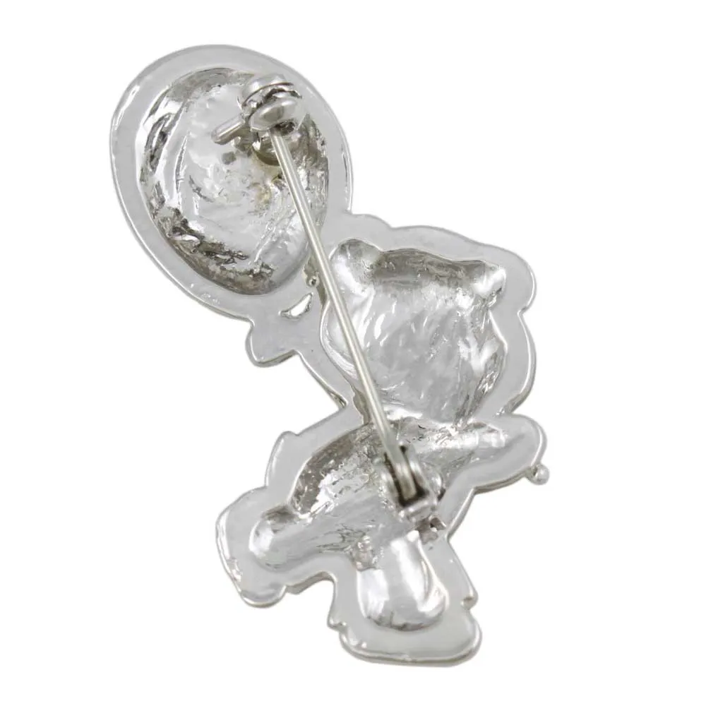 Teddy Bear with Overalls and Balloon Brooch Pin - PRA035