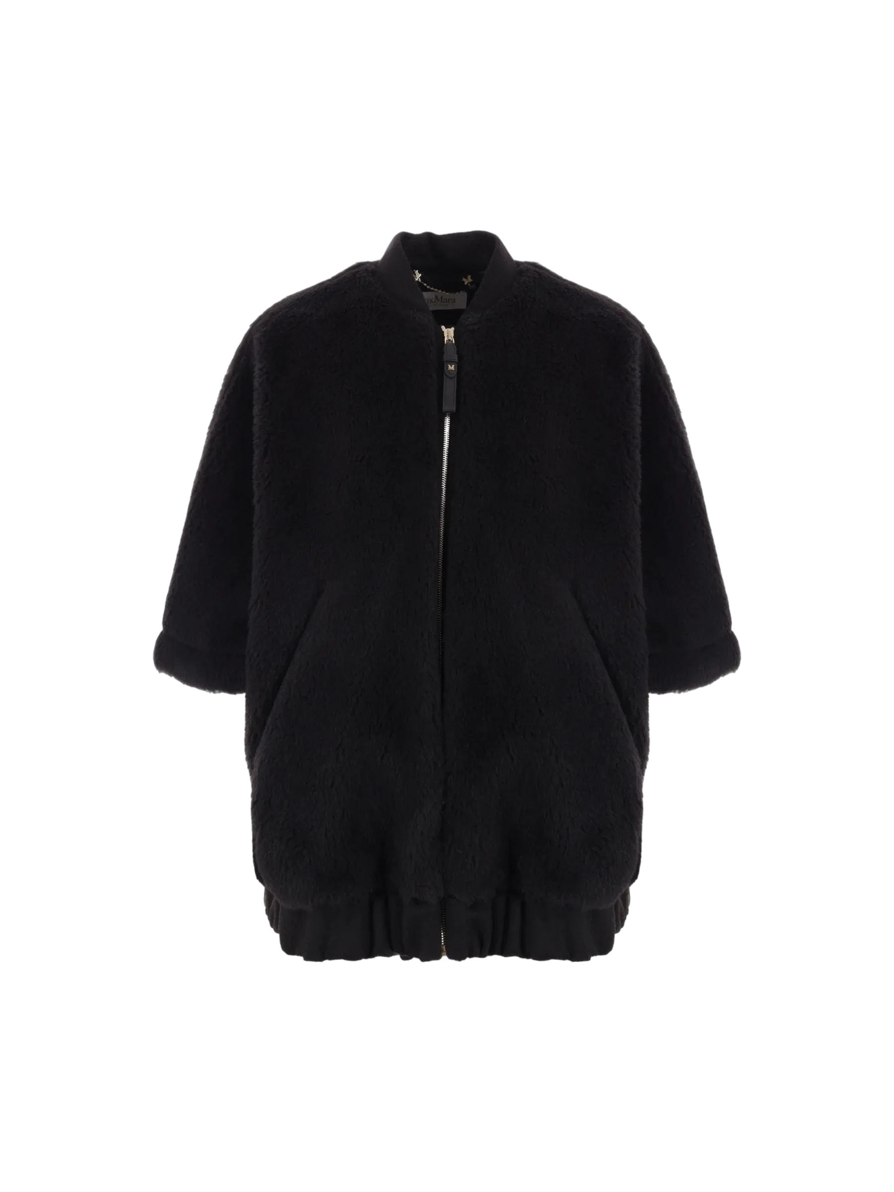 Teddy Full-Zip Wool Cape