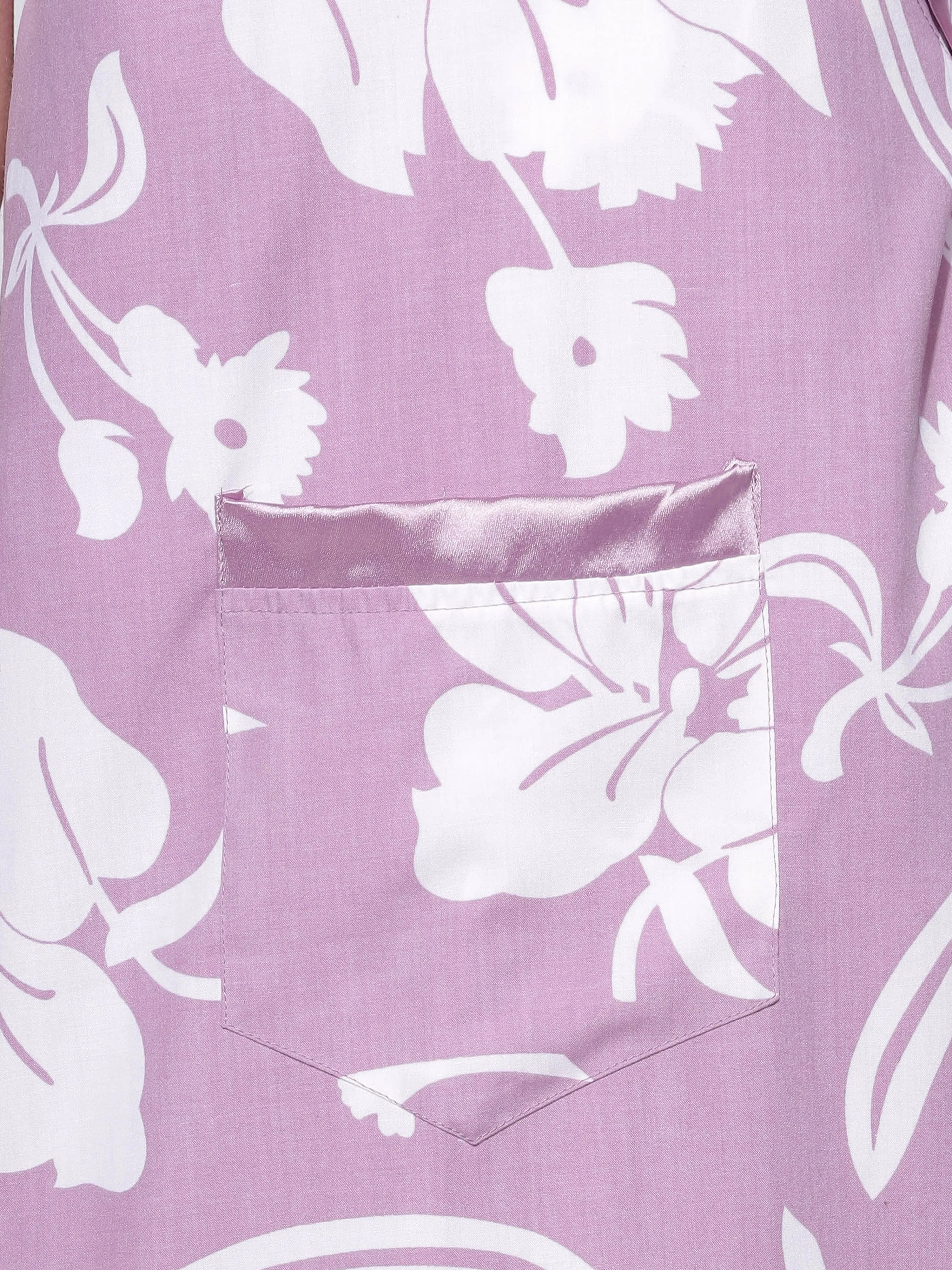 Viscose Blend House Coat | Purple