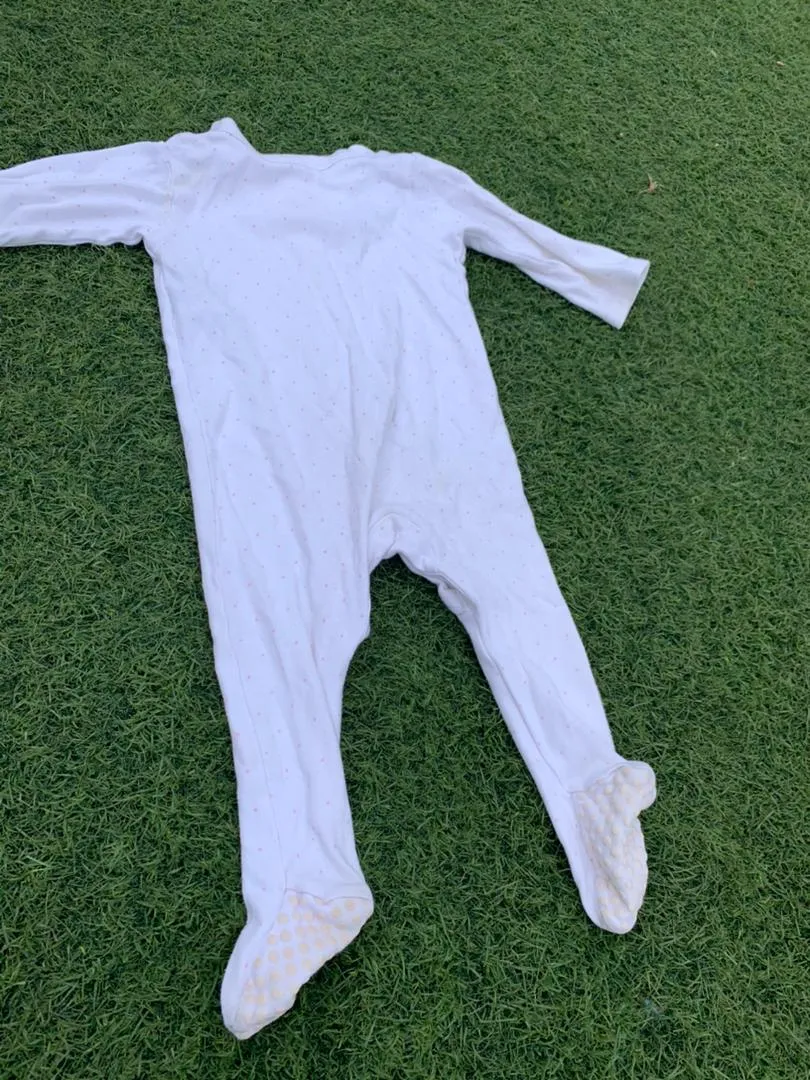 White baby overall size 0-6months