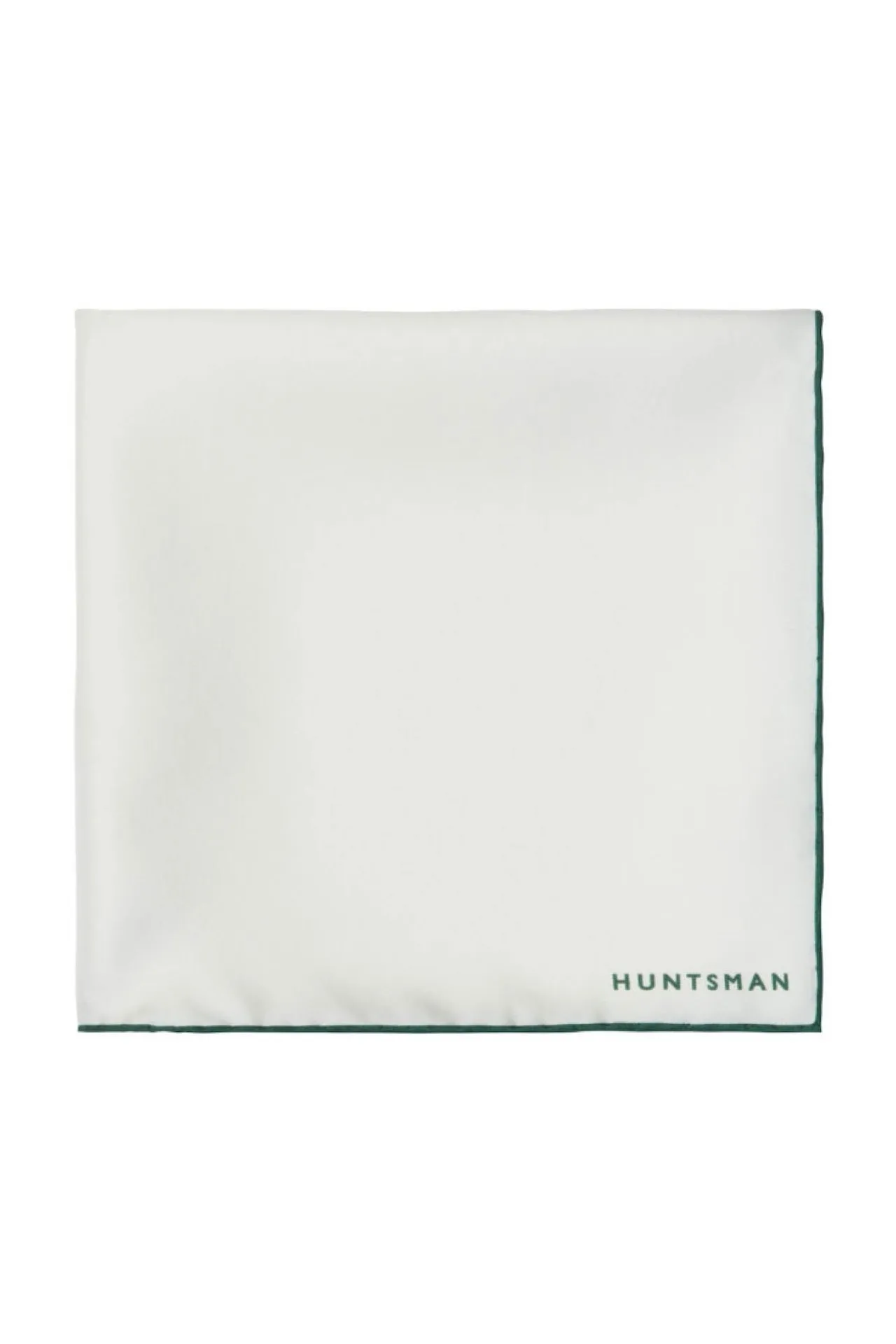 White/Green Silk Pocket Square
